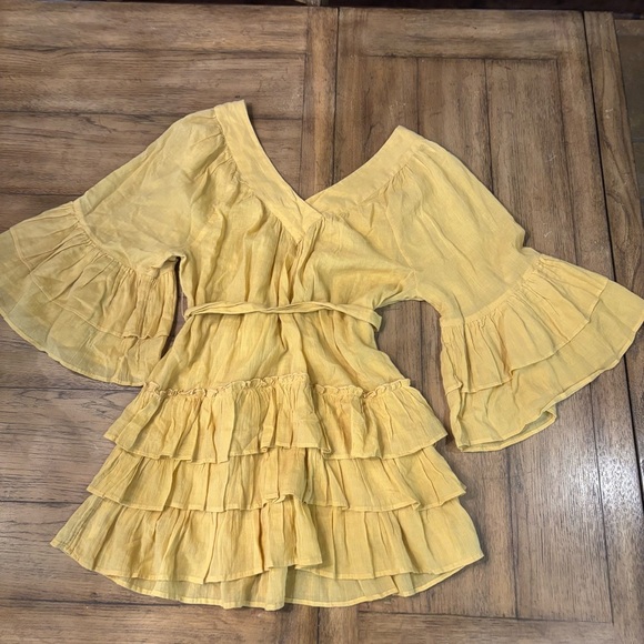 NWT Free People Gretta Mini Dress in Snd/Sable, XS, Wedding Guest Summer Party - Picture 11 of 15